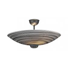 Ceiling lights semi flush uk. Swf5822 Swirl Semi Flush Pendant Black Complete With Black Glass Fdl122