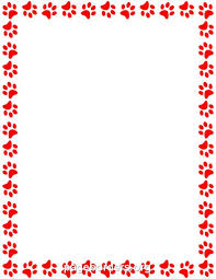 Black And White Paw Print Border Red Paw Print Border Clip Art Page Border And Vector Graphics Pink Paw Print Gold Paw Print Paw Print