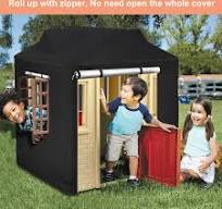 Amazon.com: Playhouse Cover Outdoor Kids Waterproof Cover for Toddler  Wooden Little Tikes Kidkraft Step 2 Play House Accessories,Roll up Door  Side, ...