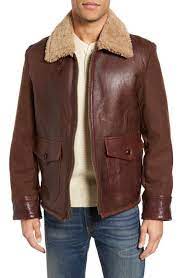 Suede Leather Jacket With Fur Collar For Men S Soft Lambskin Bike Jacket Gl03 Leather Jacket Fur Leather Jacket Brown Leather Bomber Jacket