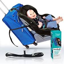 Car Seat Strap Turn Your Carseat And Carry On Luggage Into An Airport Stroller Best For Easy Stress Free Tra Airport Strollers Stroller Car Seat Travel Bag