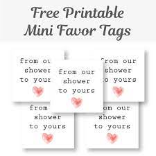 Free pribtanle baby showwr favor tags. Free Printable Mini Baby Shower Favor Tags Print It Baby