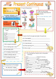Oct 06, 2014 · present simple tense activities with no or minimal resources. Present Continuous Tense Exercises With Answers