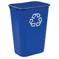When you mistakenly toss food scraps in your blue bin, food residue and particles get soaked up by paper and can ruin large batches of otherwise good recyclables. Rubbermaid 10 30 Gal Blue Large Recycling Container Rcp295773blue The Home Depot