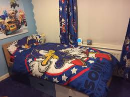 Sonic Bedroom Bed And Curtains Kids Bedroom Decor Bedroom Interior Toddler Bedrooms