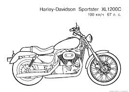 Free Motorcycle Coloring Page Letscoloringpages Com Harley Davidson Sportster Xl 1200c Coloring P Motorcycle Drawing Harley Davidson Vintage Coloring Books