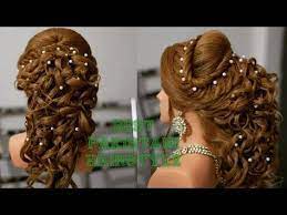 Muslim Engagement Hairstyle Hindu Sagan Hairstyle Open Hairstyle With Big Bun Step By Step Youtube Open Hairstyles Hair Styles Engagement Hairstyles