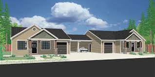 Dining and kitchen is located at the rear with kitchen enclosed to. One Story Ranch Style House Home Floor Plans Bruinier Associates