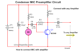 How To Connect Mic With Amplifier Circuit Diagram Amplifier Circuit