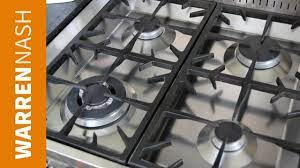 Stainless steel stoves are usually cleaned with vinegar and a mild cleaning solution. How To Clean A Stove Top Burner For Gas Hob Recipes By Warren Nash Youtube