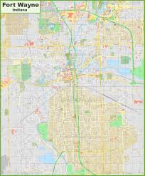 Marys river from headwaters park, this reconstructed historic fort is only a quarter mile from its original site. Large Detailed Map Of Fort Wayne