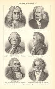 Vintage Back To Back Print Of Famous Composers The Print Shows George Frideric Handel Johann Sebastian Bach Christoph Willibald Ritter Von Gluck Wolf Tarih