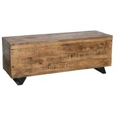 Laurel Foundry Modern Farmhouse Glenns Storage Trunk Wood Storage Storage Trunk Coffee Table