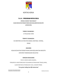 Bandar kuala lumpur, wilayah p. Kertas Kerja Program Intai Desa Doc By Sahira Afrina Flipsnack