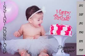 Download 48,175 happy birthday free vectors. Happy Birthday Cake Topper Svg 2 373674 Svgs Design Bundles