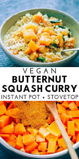 Butternut Squash Curry Instant Pot Stovetop Recipe Butternut Squash Curry Healthy Indian Recipes Butternut Squash