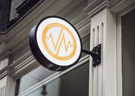 Circle Logo Sign Mockup Sign Mockup Shop Signage Wall Signs
