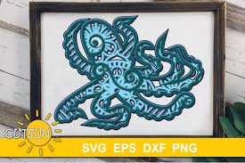 Download 3d Layered Octopus Mandala Svg Floral Mandala Octopus 894950 Cut Files Design Bundles
