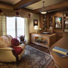 Traditional Library Office With Custom Built Ins And Desk Dom