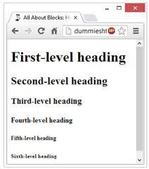 I tried to create a new style, but couldn't find any create separate styles with the desired formatting for the second level headings and set the. How To Create Headings In Html5 Dummies