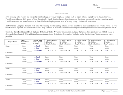 Baby Sleep Chart Templates At Allbusinesstemplates Com