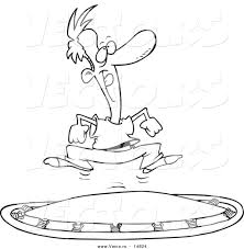 We can customize most images with fresh colors and custom text. Vector Of A Cartoon Man Jumping On A Trampoline Coloring Page Outline By Toonaday 14824