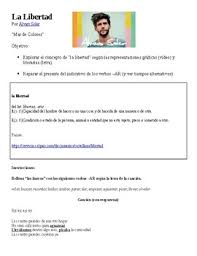 La libertad alvaro soler letra. Activities La Libertad Por Alvaro Soler By Lecciones Por Profesora Julia