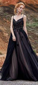 For The Modern Bride Colored Wedding Dresses By Cocomelody Gothic Wedding Dress A Line Wedding Dress Sweetheart Black Wedding Dresses
