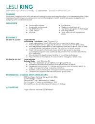 Best Yoga Instructor Resume Example Livecareer