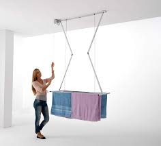 Etendoir De Plafond Foxydry Mini 150 Sechoir Vertical Repliable Amazon Fr Cuisine Maison Buanderie Claies De Sechage Sechoir A Linge
