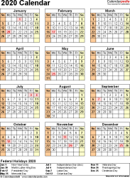 Save yourself the headache of managing employee hours and let factorial keep you on track with its time attendance software. 2020 Calendar Free Printable Excel Templates Calendarpedia