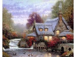 Find the best thomas kinkade wallpapers on getwallpapers. Printed Poster Wall Art Home Decor Hd Prints Oil Paintings On Canvas Thomas Kinkade Landscape Beautiful Art Newegg Com