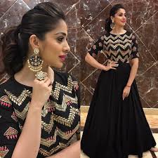 New Black Color Party Wear Anarkali Suit Indian Gowns Dresses Indian Designer Outfits Fashion