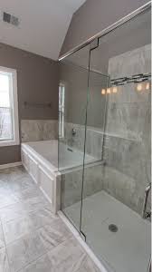 Side By Side Bathtub Shower Tub To Shower Conversion Master Bathroom Renovation Bathrooms Remodel