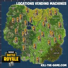 It looks like vending machines work in a similar fashion to chests, there is a good chance they'll be in specific areas. Fortnite Battle Royale Map Locations Of All Vending Machines Kill The Game