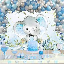 Buy Sensfun Elephant Boy Baby Shower Backdrop Blue Floral Elephant Baby Shower Party Decorations It S A Boy Little Peanut Baby Shower Banner Elephant Birthday Party Supplies Photography Background 5x3ft Online In Turkey