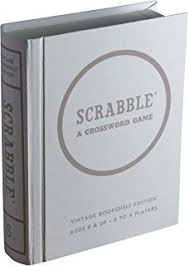 Scrabble Linen Book Vintage Edition Board Game Vintage Bookshelf Scrabble Vintage
