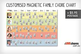 Customised Magnetic Family Chore Chart With 150 Magnets