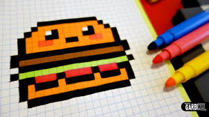Pixel Art Malvorlagen Malvorlagen Pixel Hamburgersuppe In 2020 Pixel Art Selber Malen Kawaii Sachen