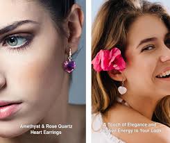 Crystal Gift Set: Amethyst Straws, Tree of Life Pendant, Gemstone Earrings,  Aromatherapy Roll-Ons