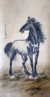 Chinese Art Horse Fine Art Print Animal Ink Paintings Chinese Animals Art Prints Posters Paintings Reproductions Wall Art Home Decor Horse Art Animal Art Horse Art Print