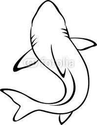 Black And White Shark Design Shark Design Good On Tshirt Shark Drawing Shark Drawing Easy Drawings