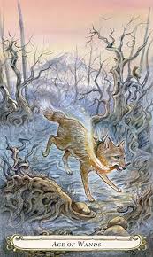 L As De Batons Le Conte De Fees De Tarot Par Lisa Hunt Tarot Cards Art Tarot Art Carte Tarot