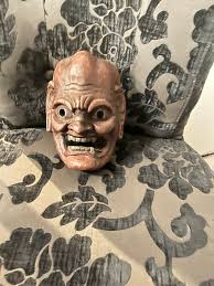 7 inch Zuid-Indiaas ceremonieel antiek Kerala-masker