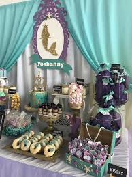 Yoshanny S Mermaid Candy Table Mermaid Birthday Party Mermaid Birthday Candy Table