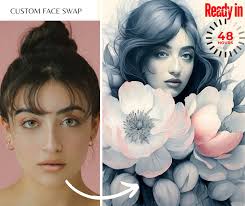 Floral Essence Custom Portrait| Turn Your Photos in to Beautiful Portraits 