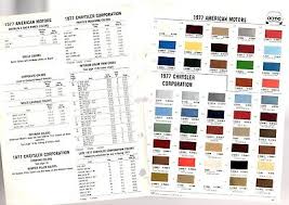 1977 Ford Color Chip Paint Sample Chart Brochure With