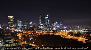 Night Skyline Perth W A 4k Wallpaper Night Skyline Skyline Capital City