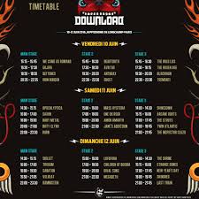 The uk's premier rock and metal event, download festival, got underway at donington park for the 14th consecutive year under its latest. Download Festival Paris 2016 Running Order Concerts Metal