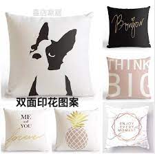 北欧ins菠萝英文小狗抱枕cushion covers金粉黑色抱枕套沙发靠枕 淘宝网 girls bedroom cushion covers home decor decals